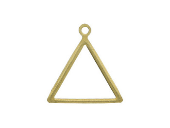 Trójkąt z uchwytem / baza geometryczna / mosiądz / 15x15mm / 8szt