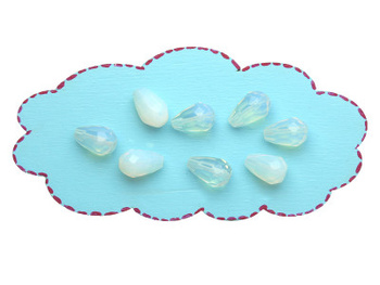 Opal / kropla fasetowana / 12x4mm / 2szt