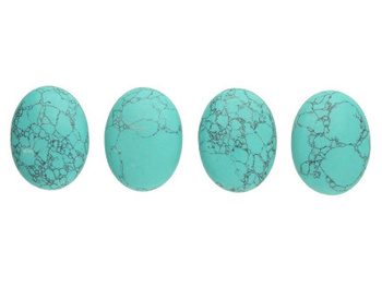 Turkus / kaboszon / owalny / 40x30x8mm / 1szt