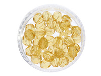 Firepolish™ / 3mm / Transparent / Gold Topaz / 40szt