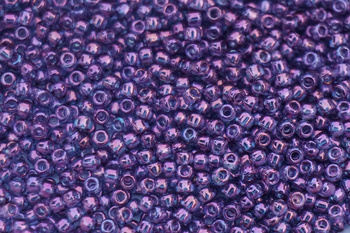 TOHO™ / Round / 11/0 / Gold-Lustered  / Dk Amethyst / 10g / ~1100szt