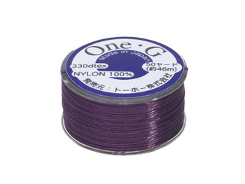 One-G™ / nić nylonowa do koralików / Purple / grubość 0.35mm / 46m