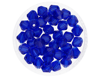 CrystaLove™ / kryształki szklane / bicone / 6mm / granatowy / 46szt