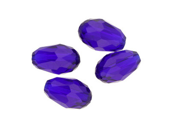 CrystaLove™ / kryształki szklane / kropla / 12x8mm / Dark Blue / 4szt