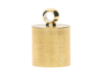 Końcówki do wklejania / okrągłe / miedź / 9x13x13mm / KC Gold / otwór 8.5mm /uchwyt 2mm / 8szt