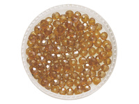 CrystaLove™ / kryształki szklane / rondelle / 5x6mm / bursztynowy AB / 84szt