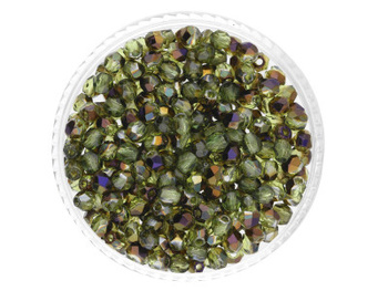 Firepolish™ / 3mm / Purple Iris / Lt. Olivine / 40szt