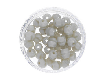 Firepolish™ / 4mm / Coral / Lt. Gray / 40szt