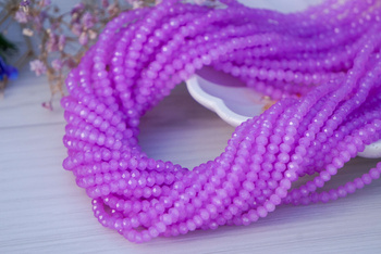 CrystaLove™ / kryształki szklane / rondelle / 3mm / różowy / 120szt