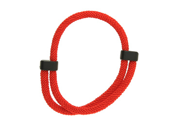 Baza męskiej bransoletki / regulowana, obwód max 8cm / poliester, stal chirurgiczna / czerwony / 1szt