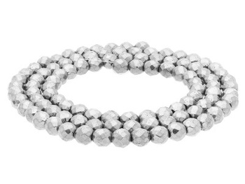 Hematyt / kula fasetowana / 8mm / Silver / 50szt
