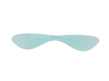Skrzydła ważki / z organzy  / 59x11mm / błękitny / 4szt
