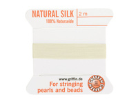 GRIFFIN™ / nić jedwabna z igłą / 0.35mm / white / 2m