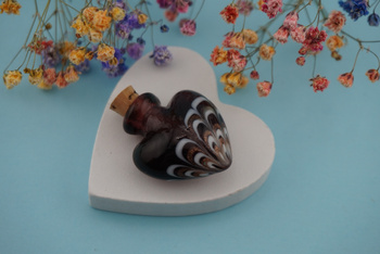 Fiolka / fioletowy / szkło lampwork / 27x25mm / 1szt