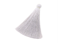 Chwost z nici wiskozowych / z połyskiem / 70mm / grubość główki 10mm / mysi / 1szt