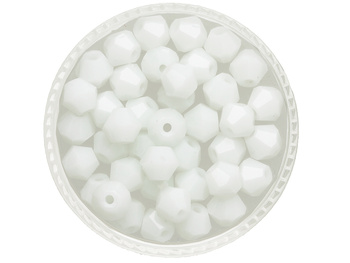 CrystaLove™ / kryształki szklane / bicone / 6mm / biały / 46szt