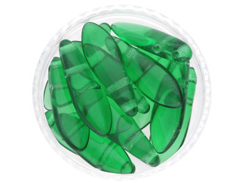 CZECHMATES™ / Daggers / 5x16mm / Luster Transparent / Forest Green / 15szt