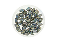 GEMDUO™ / 8x5mm / Blue Turquoise Picasso / Bronze / 5g / ~35szt