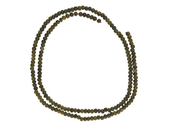 Obsydian złoty / rondelle / 2x3mm / ok 135 szt / 1 sznur