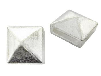 Przekładka Stożek kwadratowy 13mm / kolor srebrny / otwór 1.5x9.5mm / 1szt