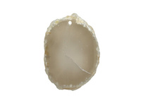 Agat / zawieszka / plaster nieregularny / 46x33mm / beżowo-szary / 1szt