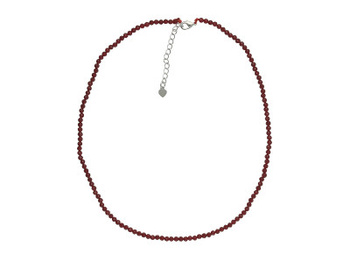 Baza naszyjnika / spinel / fasetowany / 3mm / zapięcie metal / bordowy / 38cm / 1szt