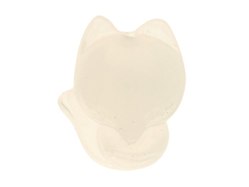 Agat biały / Lis / zawieszka / 23x20x10mm / otwór 0.7mm / 1szt