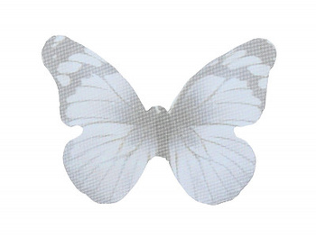 Skrzydła motyla / z organzy  / 31x43mm / szary / 4szt