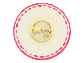 Gwiazdki / łącznik / stal chirurgiczna / 12mm / złoty / 1szt