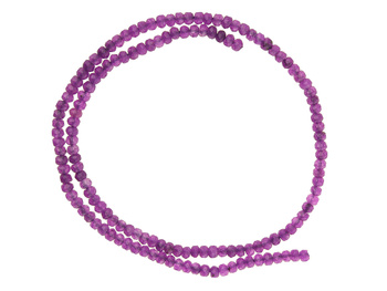 Chalcedon / rondelle / 2x3mm / fioletowy / ok 145 szt / 1 sznur