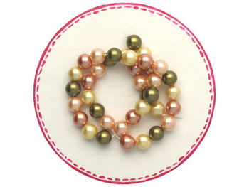 Perły kolorowe / kula / 6mm / multikolor / 10szt