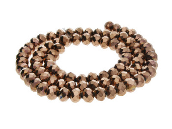 CrystaLove™ / kryształki szklane / rondelle / 2x3mm / Dk Brown Lustered /150szt