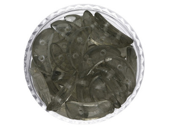 CZECHMATES™ / koraliki szklane / Crescent / 3/10mm / Transparent / Black Diamond / 5g