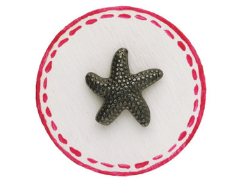 Rozgwiazda / przekładka / 13x14mm / czarny / metal / 1szt