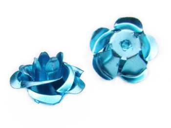 Róża ozdobna / miedziana / błyszcząca / 16x9mm / 18szt