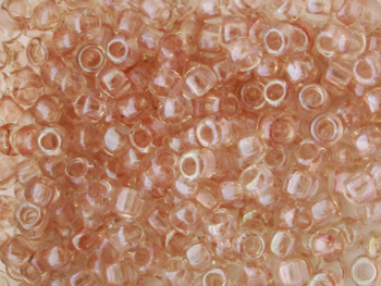 TOHO™ / Round  8/0 / Transparent-Rainbow / Peach / 10g / ~410szt