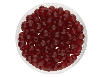 CrystaLove™ / kryształki szklane / rondelle / 3x4mm / bordowy / 120szt