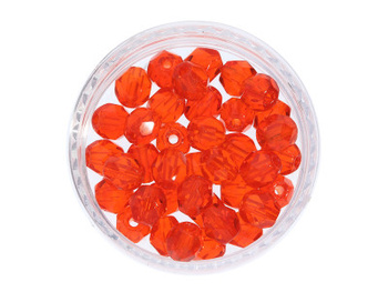 Firepolish™ / 4mm / Transparent / Lt. Siam Ruby / 40szt