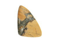 Jaspis maligano / kaboszon / 31x24x6mm / beżowy, szary / 1szt