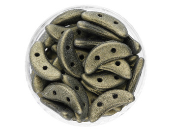CZECHMATES™ / koraliki szklane / Crescent / 3/10mm / Metallic Suede / Gold / 5g
