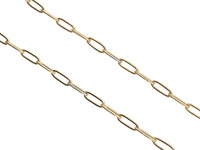 Łańcuszek Rolo / II gatunek / stal nierdzewna / 9x3mm / drut 0.7mm / KC Gold / 1m