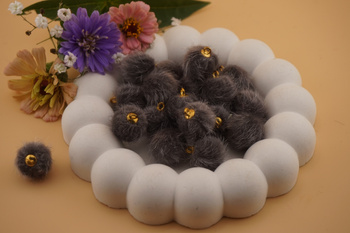 Pomponik / zawieszka / 15mm / popielaty / 1szt