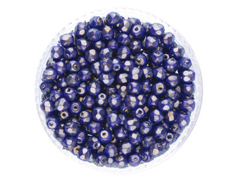 Firepolish™ / koraliki szklane / 3mm / Halo Ethereal / Ultramarine / 40szt