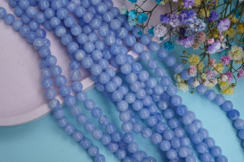 Agat Purple Lace / kamień syntetyczny / kula / 6mm / sznur / około 60szt