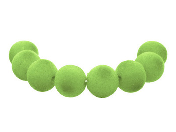 Koraliki zamszowe / ekologiczne / kula / 12mm / zielony / 6szt