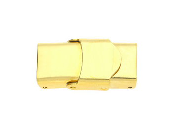 Zapięcie zatrzaskowe / rozłączne / stal chirurgiczna / 25x13x7mm / złoty / otwór 10x3mm / 1szt