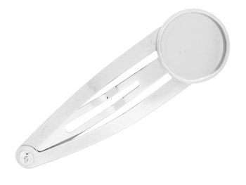 Spinka do włosów / z mosiądzu / kaboszon 14mm / 50x15x4mm / srebrny / 2szt