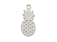 Ananas / zawieszka / stal chirurgiczna / 12x6mm / srebrny / 4szt