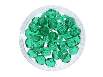 Firepolish™ / 4mm / Transparent / Teal / 40szt