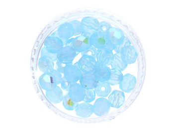 Firepolish™ / 3mm / Milky AB / Aquamarine / 40szt